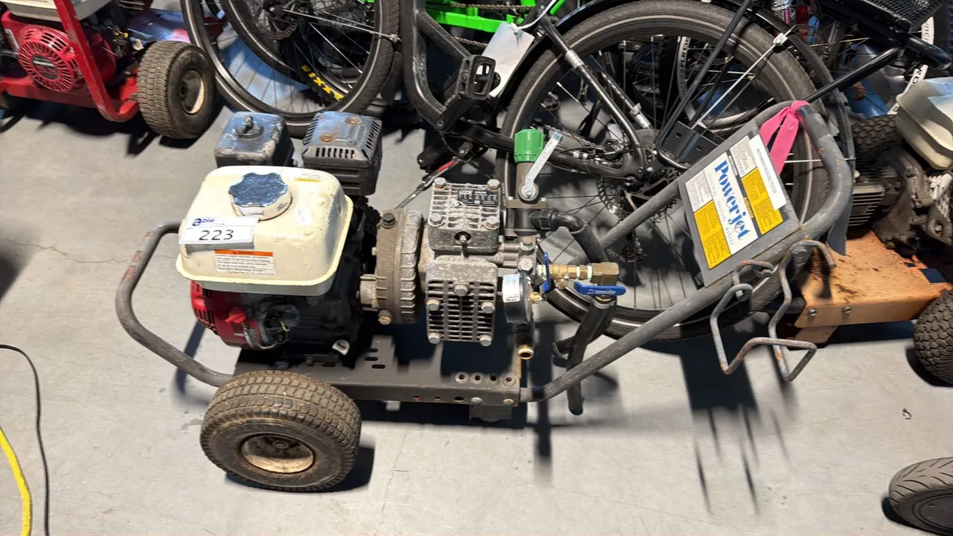 POWERJET UDOR HIGH-PRESSURE DIAPHRAGM PLUNGER HYDROSTATIC TEST PUMP HONDA GX ENGINE TWO-WHEEL CART