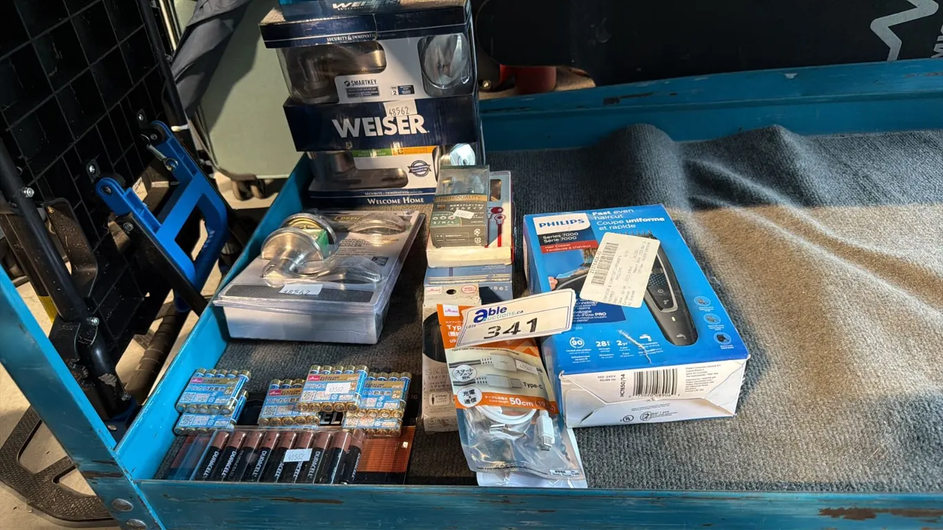 CONVERTIBLE FOLDING HAND TRUCK, DOOR LOCKSETS, HAIR CLIPPERS, AND BULK BATTERIES