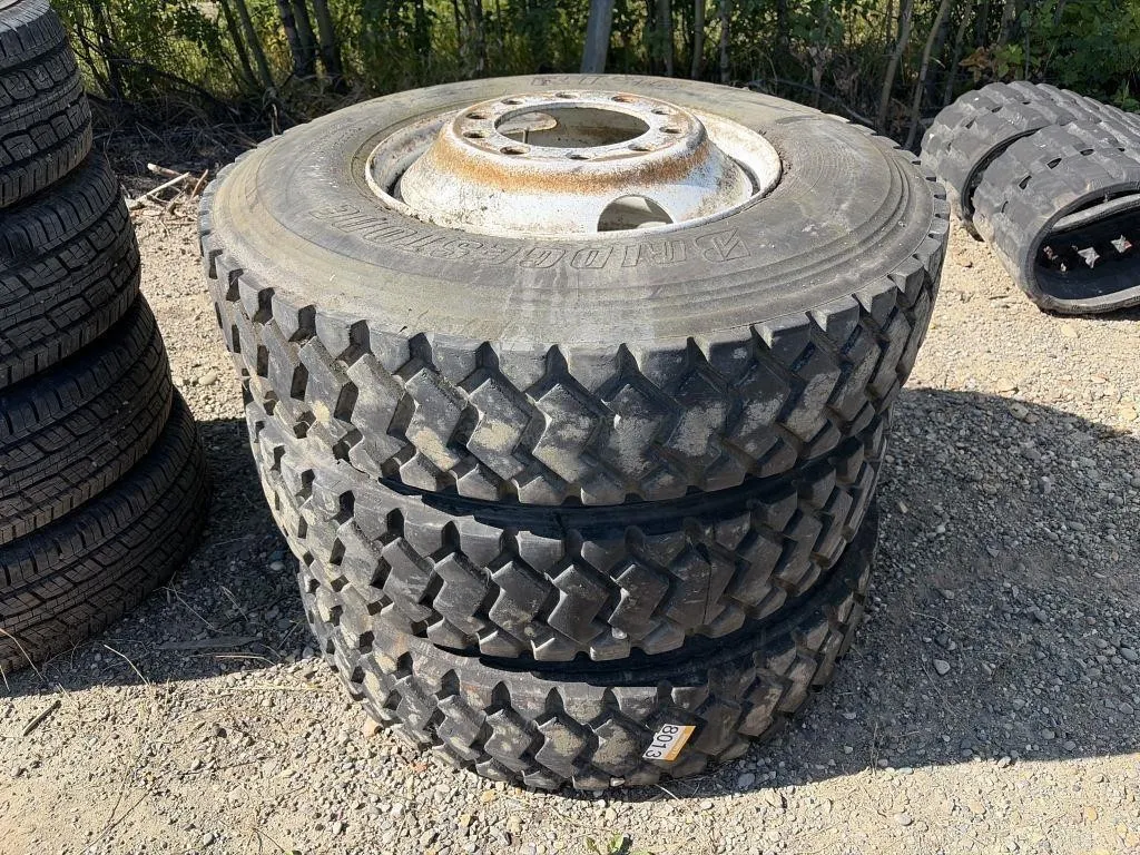 Three Truck Tires & Rims - 11R22.5