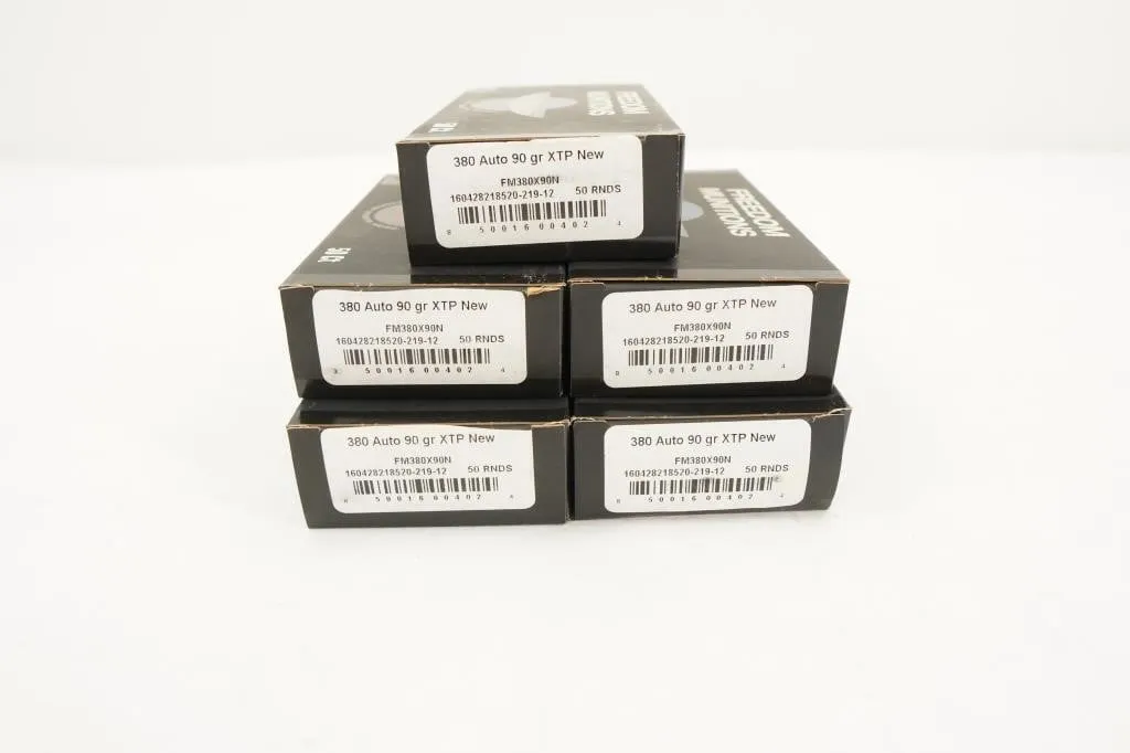 Freedom Munitions 250 Rounds .380 Auto