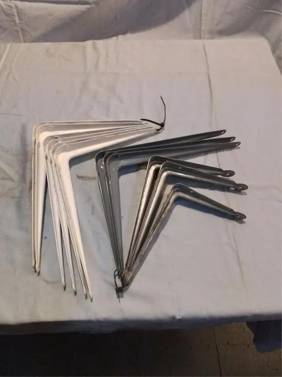 Angle brackets 9 - 8" x 10" , 3 misc