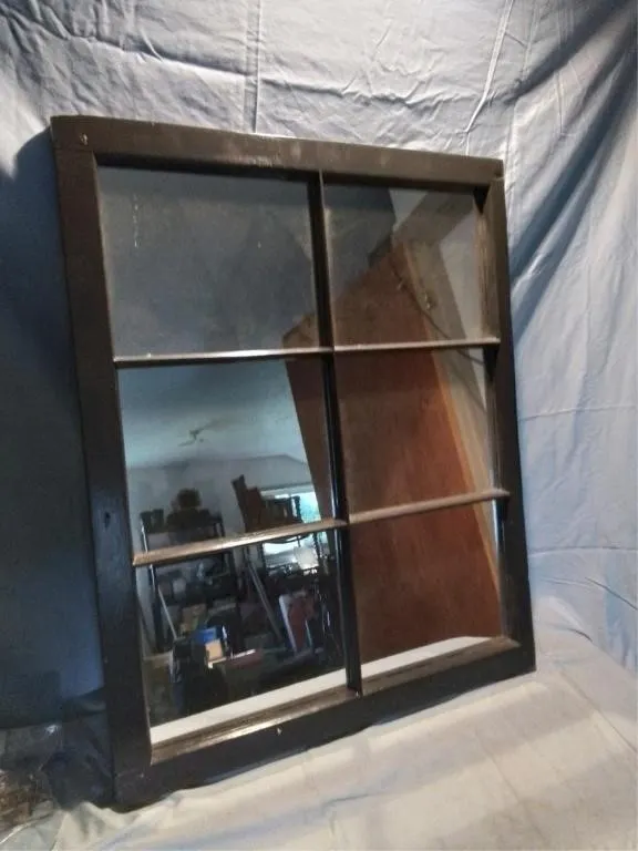 Window pane mirror. 27 1/2" x 34 1/2"