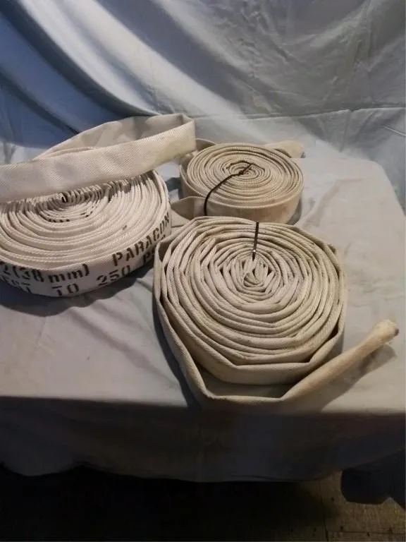 3 lengths 1 1/2 " fire hose ( no ends )