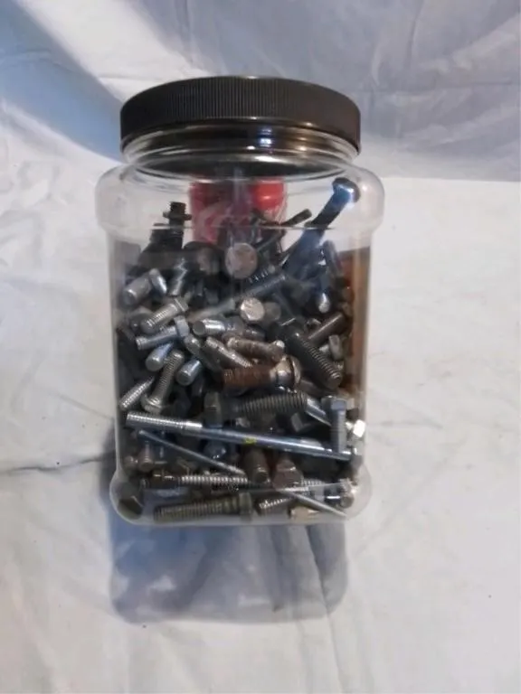 Jar of misc. Bolts