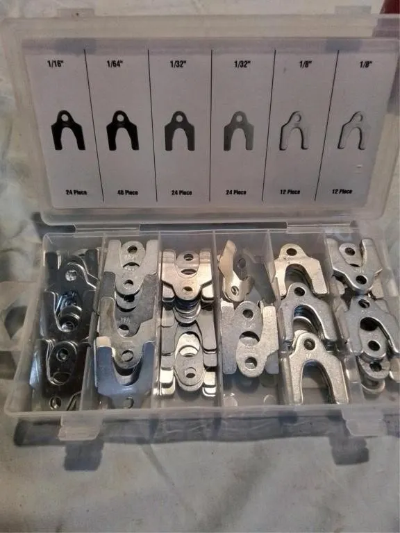 Box of assorted automotive shims