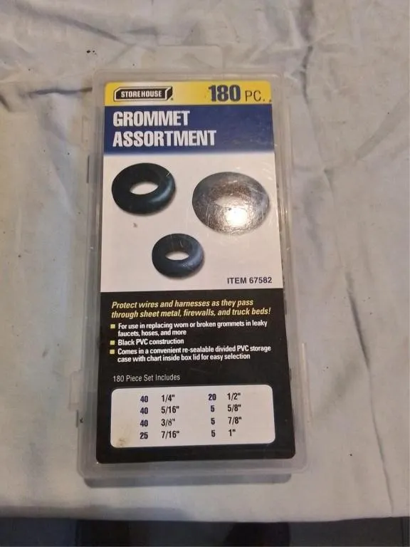 Box of assorted grommets