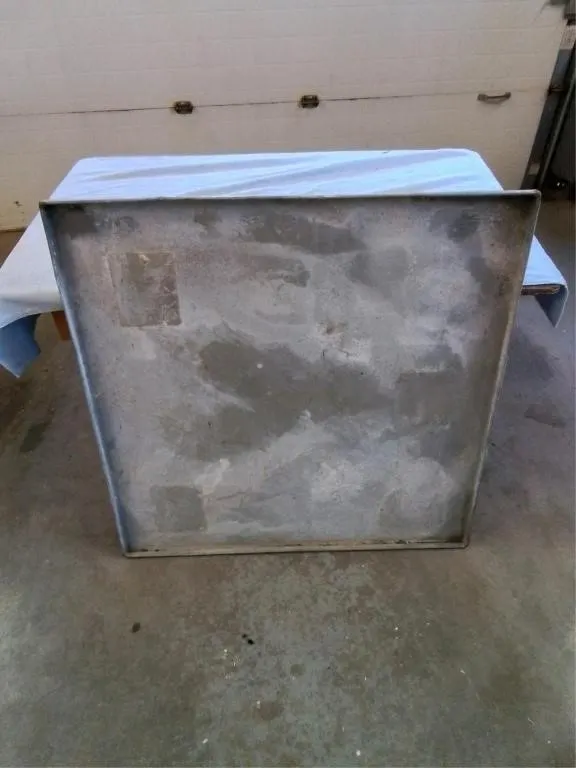 Machine floor tray, 36" x 36" x 1" deep.