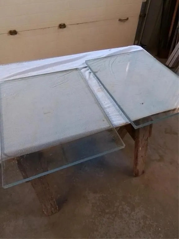 2 pc clear plexiglass?? Lexan?? 3/4" thick, 19