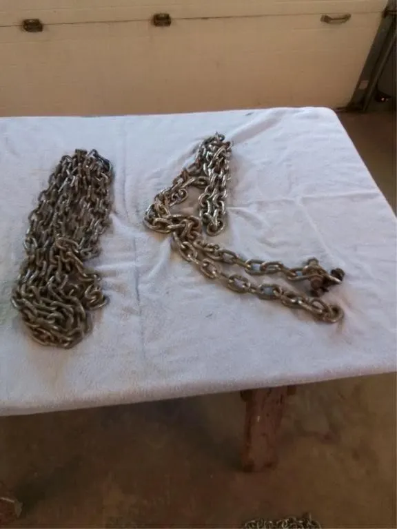 2 pc chain, no hooks, 8 ft of 5/16" and 14 1/2 ft