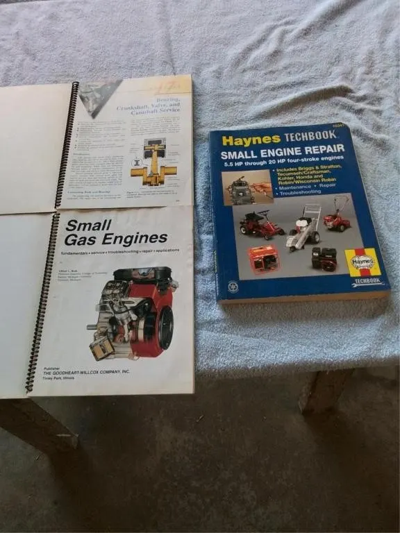 3 small engine repair books
