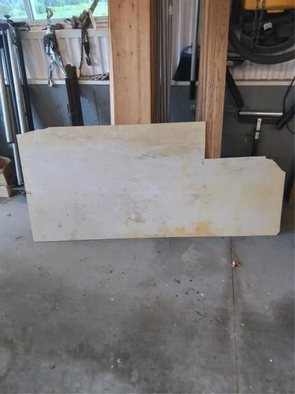 1 sheet of white plastic. 0.100" thick, approx.