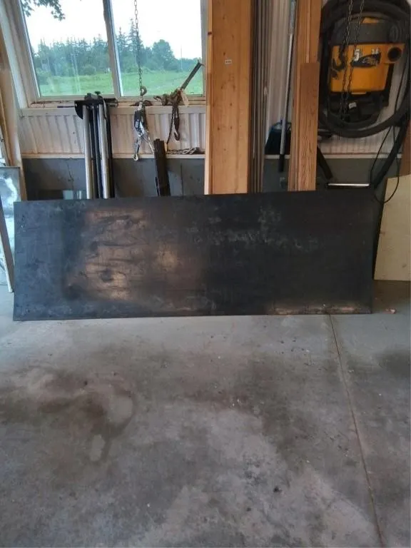 1 sheet black plastic, 0.200" thick. 32" x 96" fle