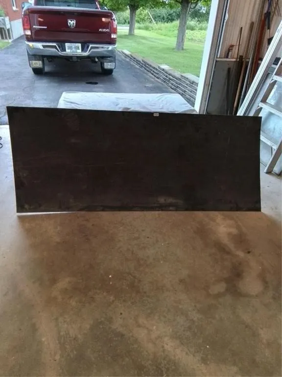 1 sheet of black plastic 0.200" thick. 32" x 80",