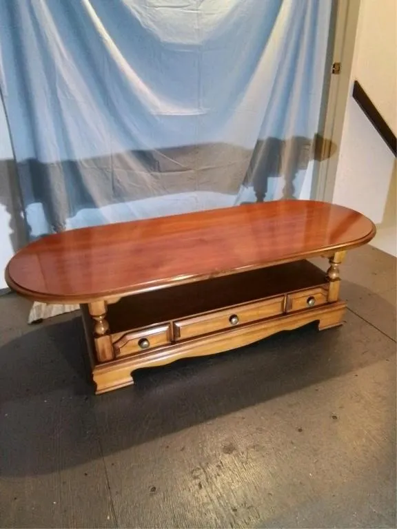 Solid wood coffee table, 60" long, 24 " wide, 17"