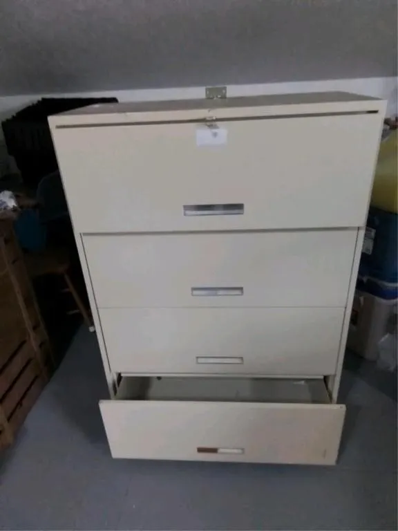 4 drawer lateral legal sized file cabinet