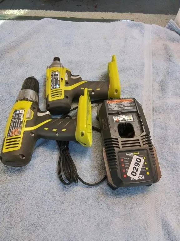 RYOBI drill and impact driver. Tools work fine.