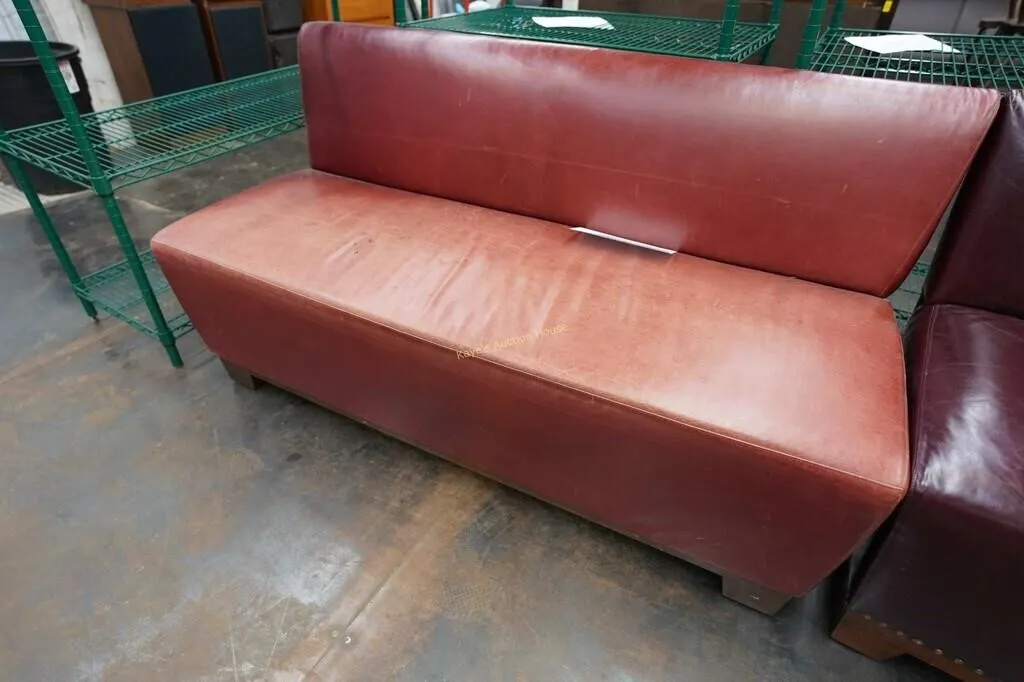 leather waiting room high end bench