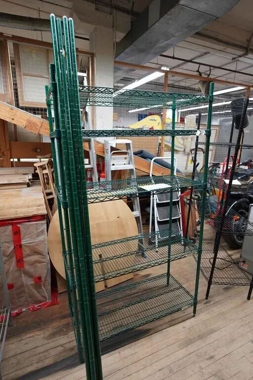 metal green rack