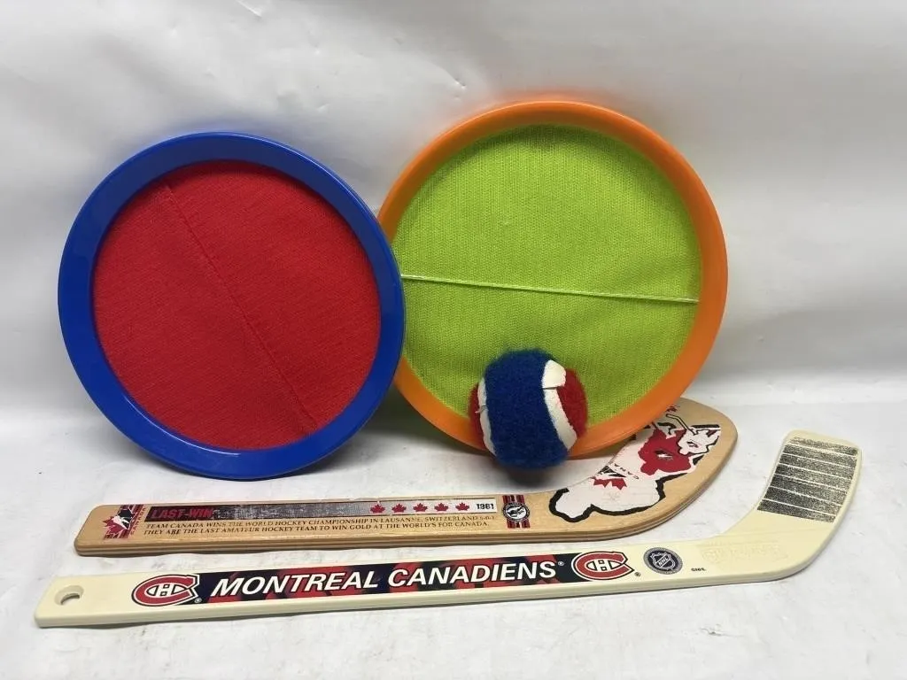 NHL Mini Sticks & Toss Paddle Set - Canadiens/Team