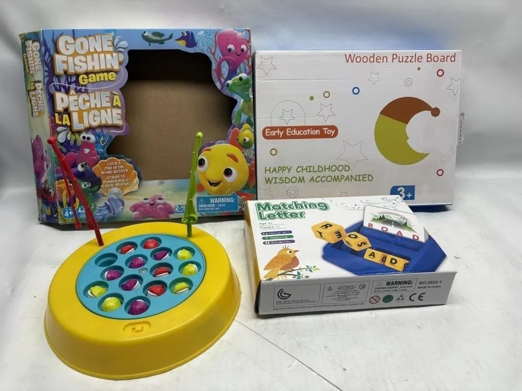 Kids Games Lot: Gone Fishin', Puzzle Board,