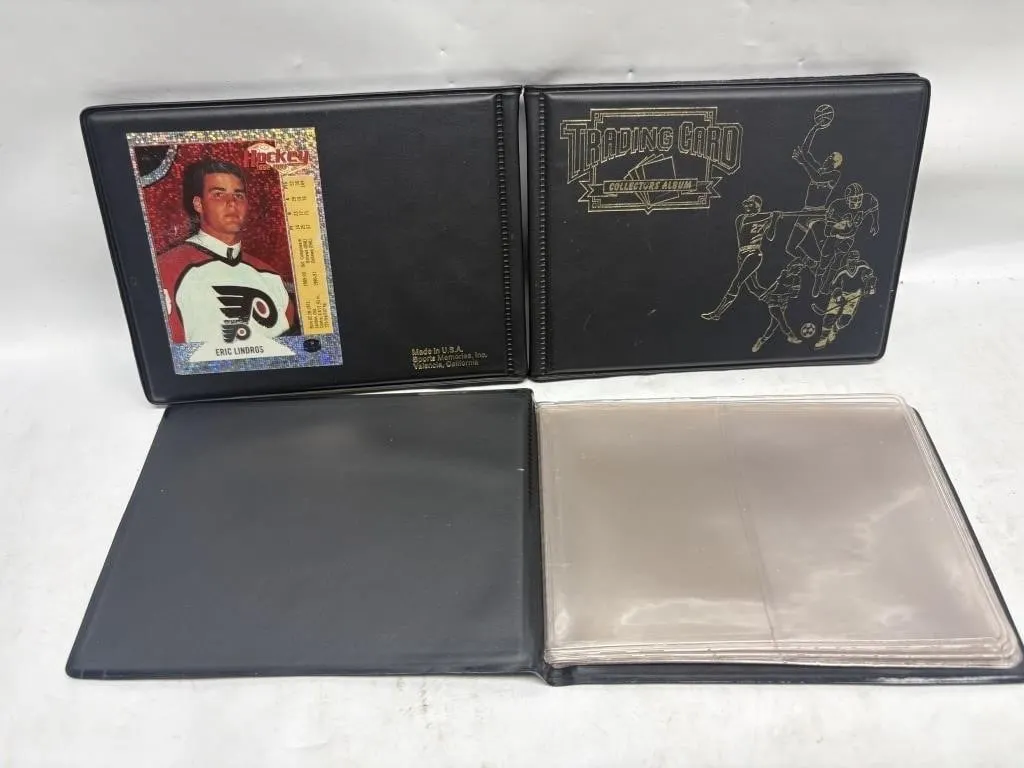 Trading Card Collector Albums w/ Lindros Card