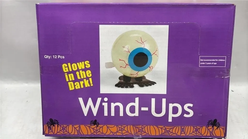 New Glow in the Dark Wind Up Eyeball store display