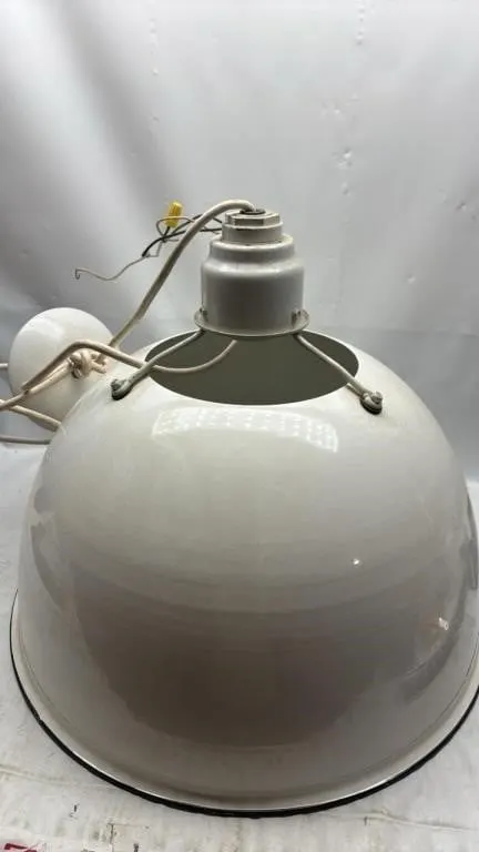 Vintage GIANT size industrial porcelain light shad