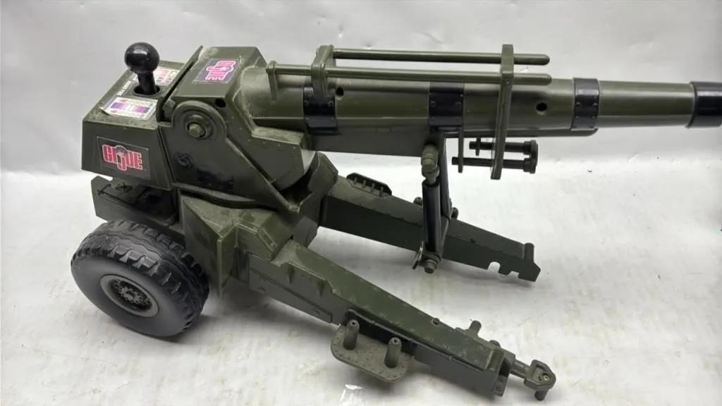 Vintage Battery Op GI Joe Pull behind cannon toy