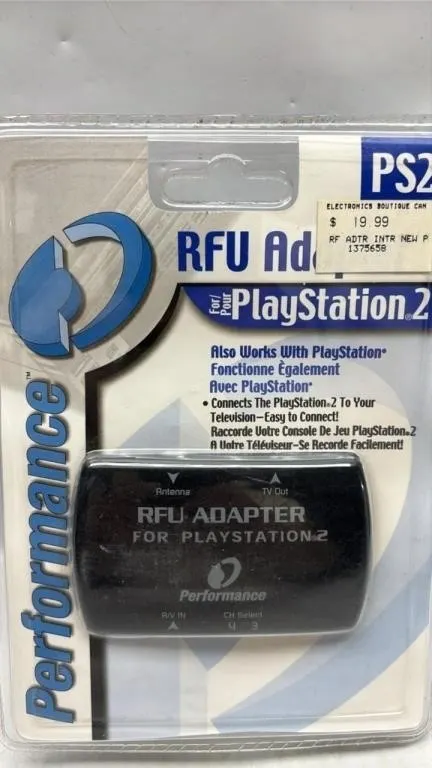 New Playststion 2 PS2 RFU Adapter
