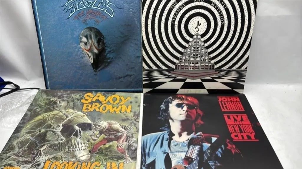 Vinyl LP Record Lot Eagles Blue oyster cult Lennon