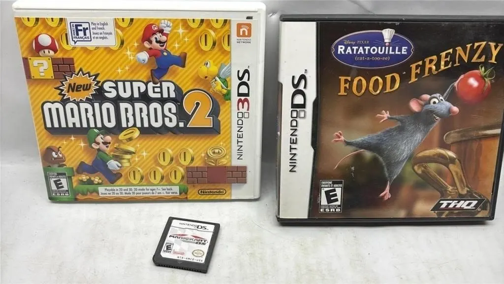 Nintendo DS 3Ds lot Mario Kart Super Mario Ratatou