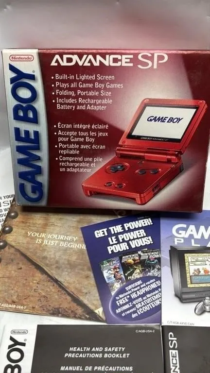 Nintendo Gameboy Advance SP Console box & inserts