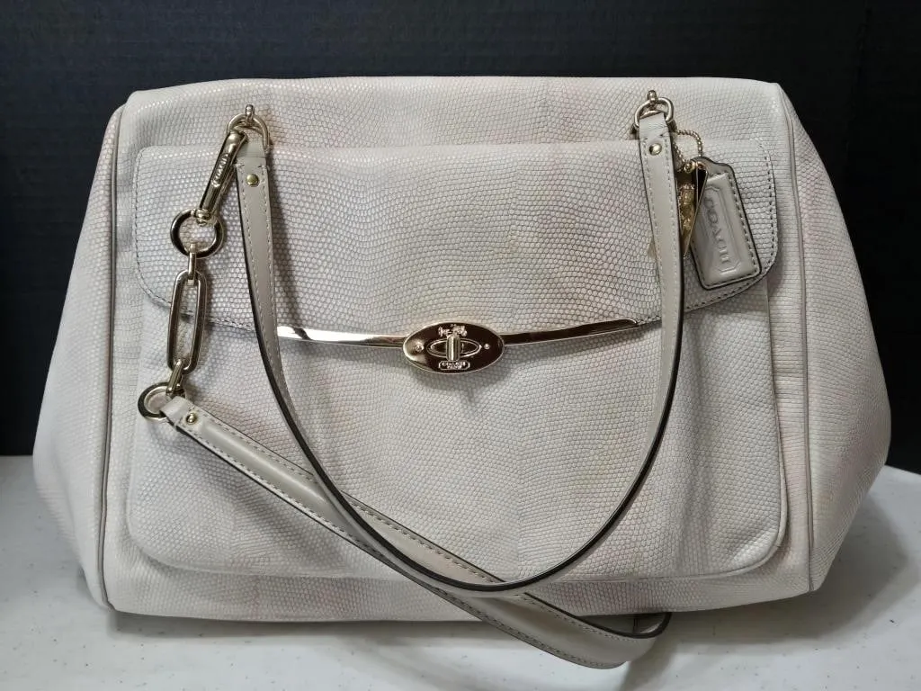 Coach Madison Madeline Lizard Embossed Leather