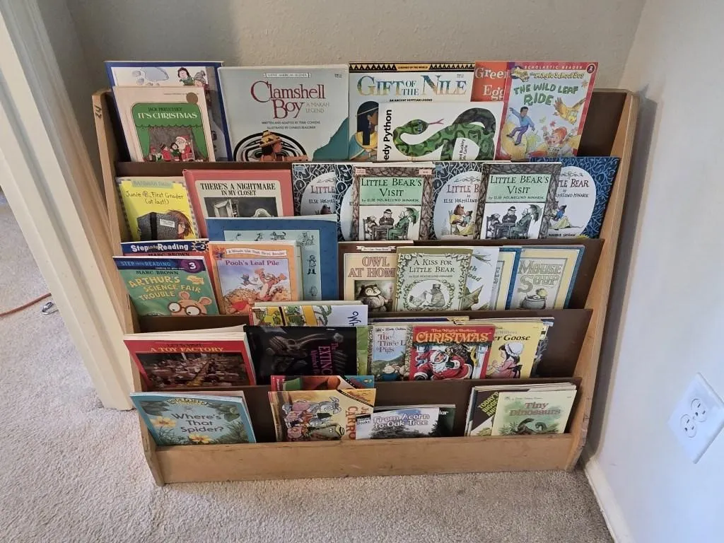 35.5x 11"�31" Slanted Bookcase with Books See Note