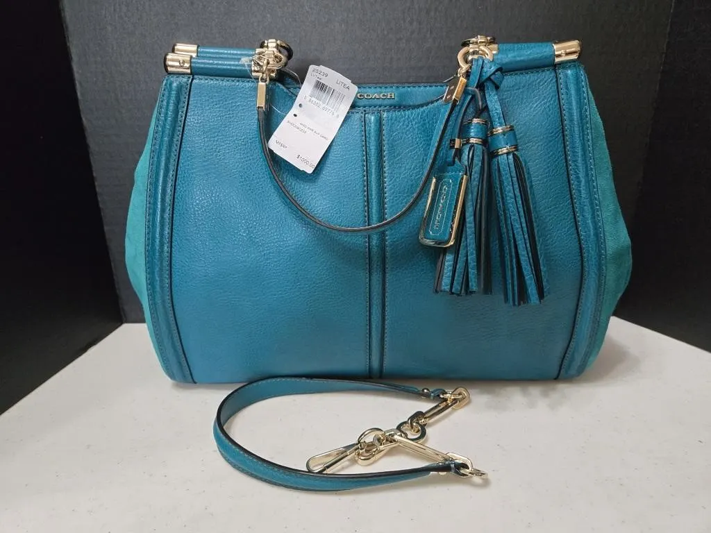 NWT Vibrant Turquoise Coach Madison Pinnacle