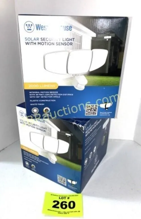 NIB SOLAR SECURITY LIGHTS W MOTION SENSOR