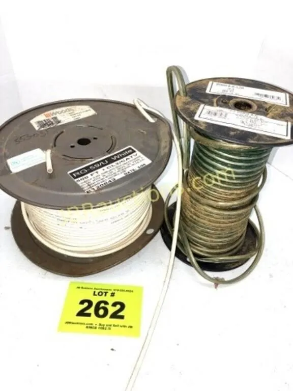 CATV AND SPEAKER WIRE PARTIAL SPOOLS