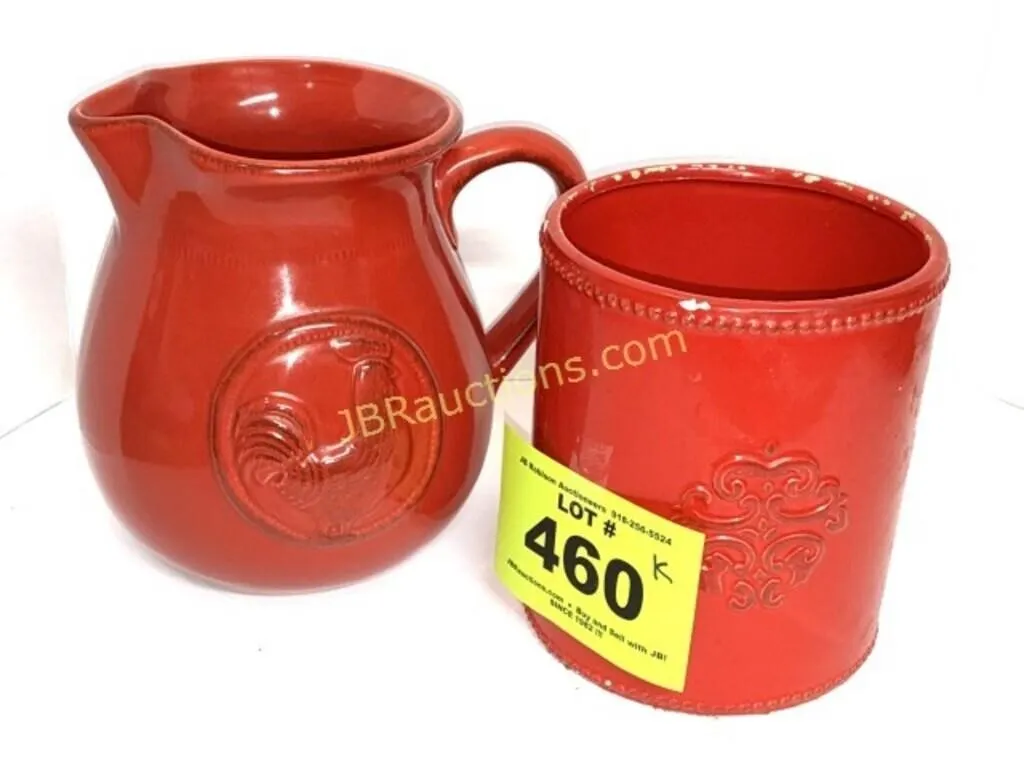 CHICKEN PITCHER AND COOKIE JAR