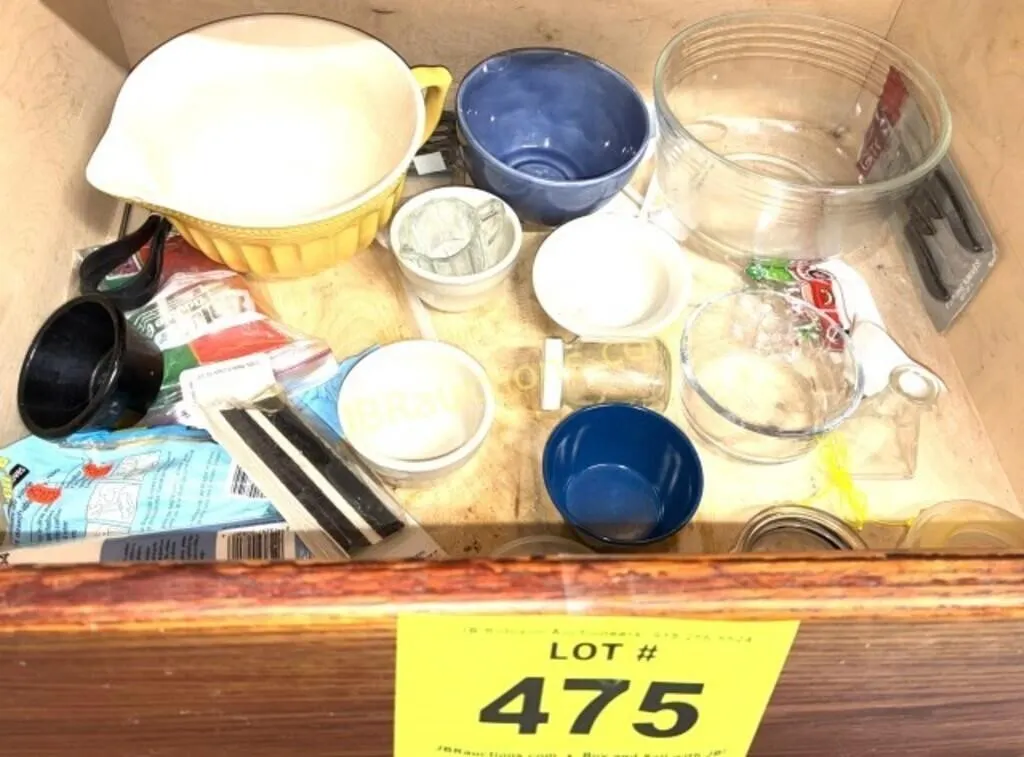 KITCHEN DRAWER, ASST BOWLS, ETC.
