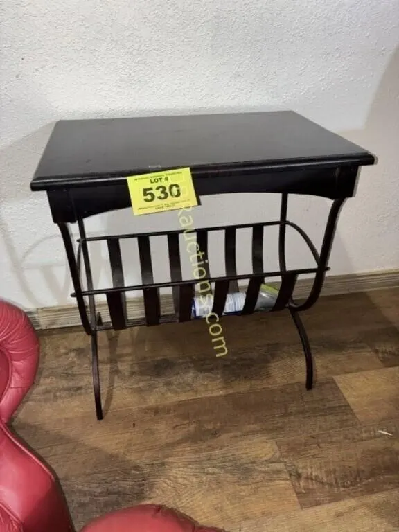 MAGAZINE RACK END TABLE