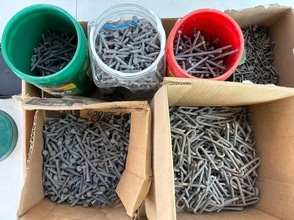 Mixed Lot Metal Nails, Spikes & Staples