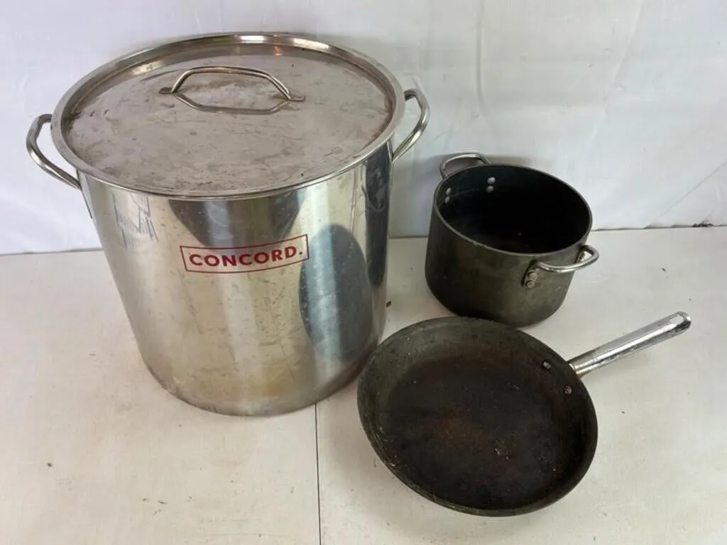 Concord Stock Pot, Steamer & Cookware (3pc)