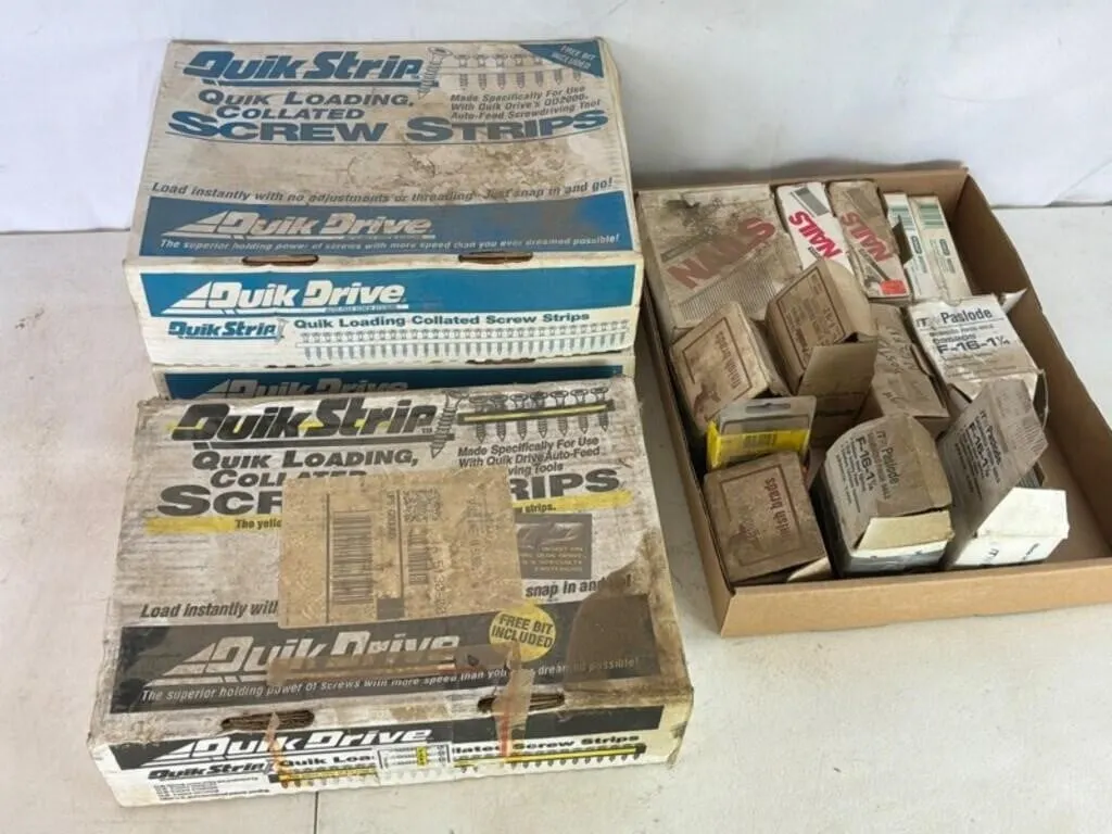 Mixed Lot Collated Screws & Finish Nails