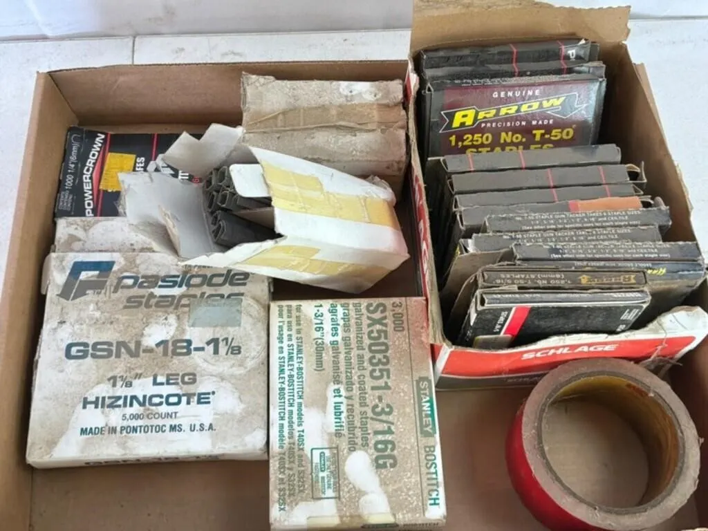 Mixed Staples & Fasteners - Paslode, Arrow