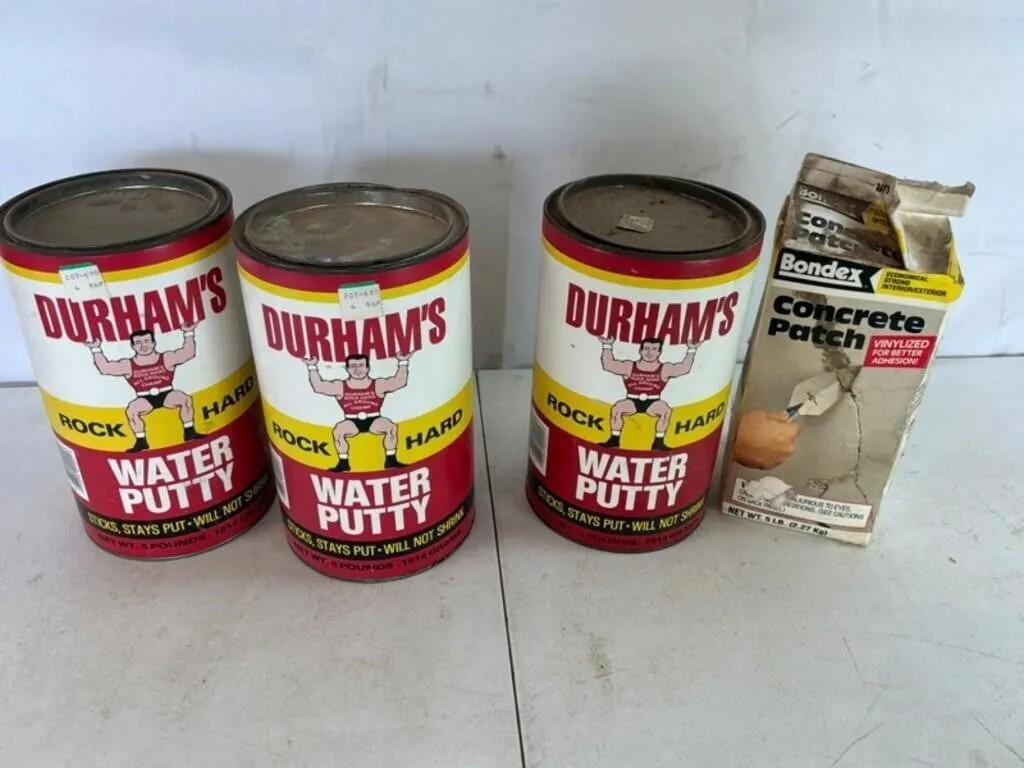 Durham's Water Putty & Bondex Patch (Lot of 4)