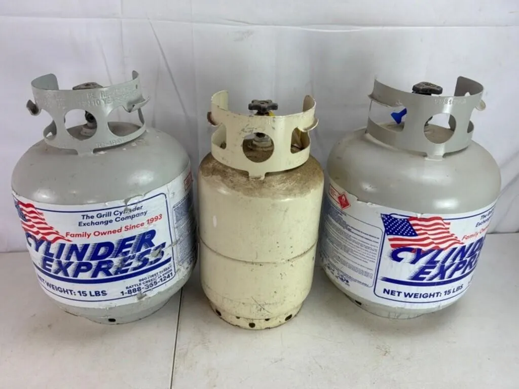 Propane Cylinders (3) - Two 15lb