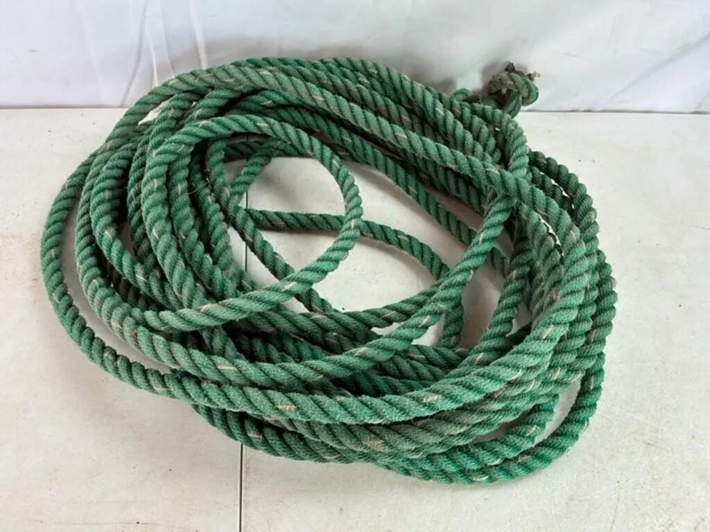Green Braided Rope Coil