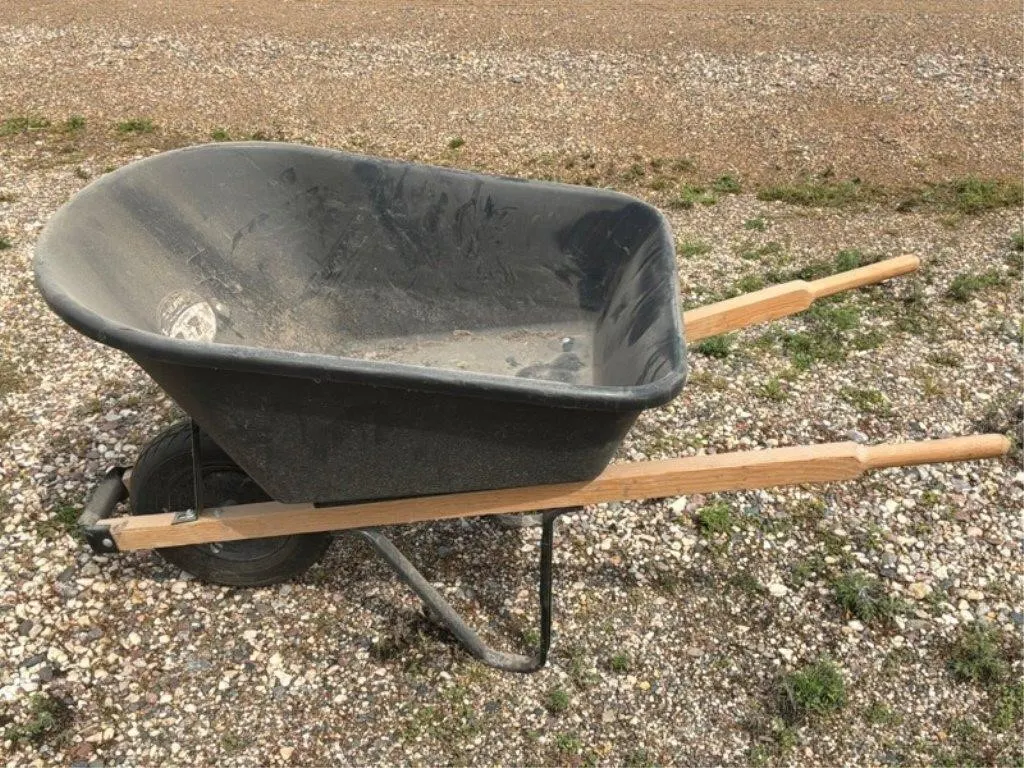 6 cu ft Poly Tray Wheelbarrow SKU 264-0624