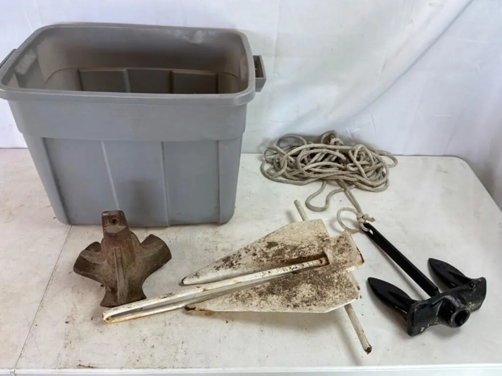 Marine Anchors & Boating Gear (Lot of 4)