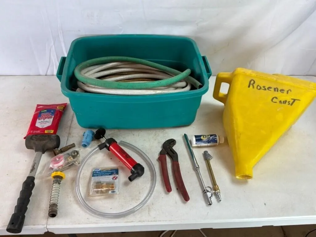 RV Water Hose & Plumbing Tool Lot